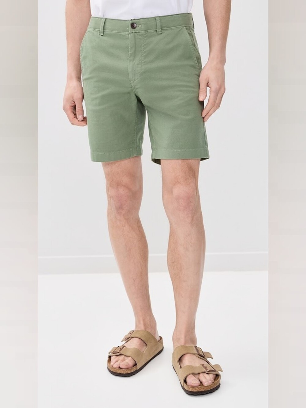 Faherty All Day Shorts Performance 9” Sage/Green Chino Belt Loop Preppy Size 30